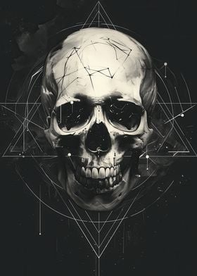 Skull with Geometric Pattern