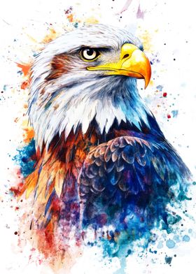 Watercolor Bald Eagle