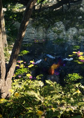 Koi Pond in Forest