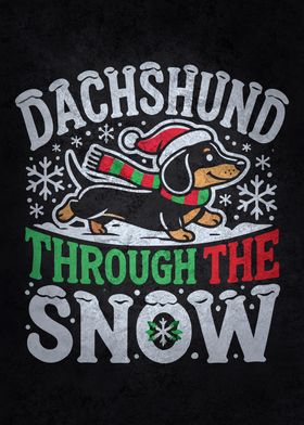 Dachshund Christmas Snow