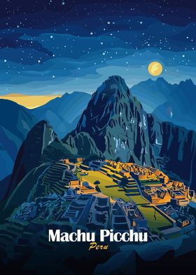 Machu Picchu Night View