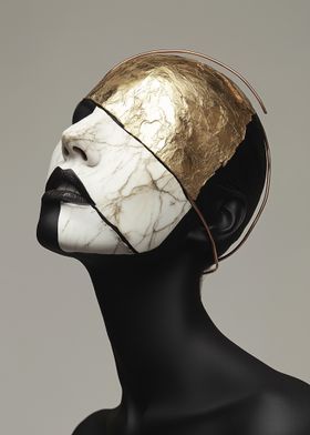 Gold and Marble Face Art