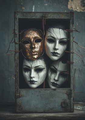 Creepy Masks in a Box