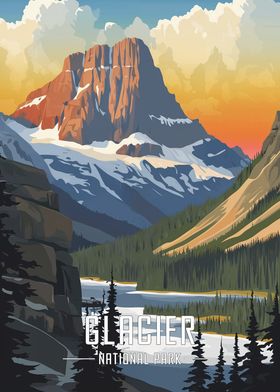 Glacier National Park Poster