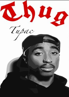 Tupac Thug Life Portrait