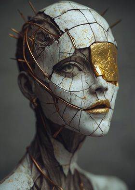 Cracked Porcelain Face