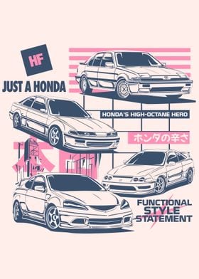 Honda Car Illustration