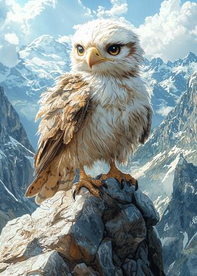 Eagle on Mountain Peak