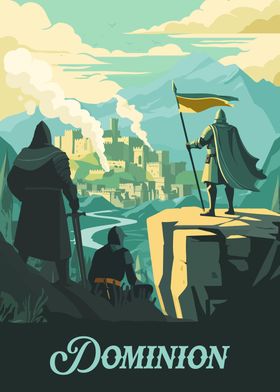 Dominion Board Game Inspired Illustration Poster