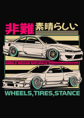 Nissan Drift Car Illustration