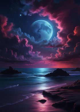 Night Sky Seascape