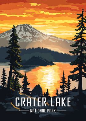 Crater Lake National Park Poster