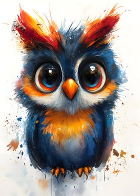 Cute Watercolor Owl