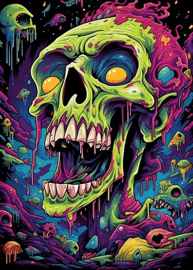 Zombie Skull Art