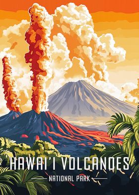 Hawaii Volcanoes National Park Poster