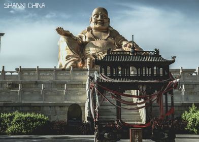 Golden Buddha Statue in Shanxi, China