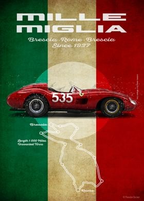 Mille Miglia Vintage Ferrari 315S Taruffi