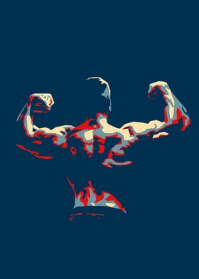 Gym Muscular Figure Silhouette