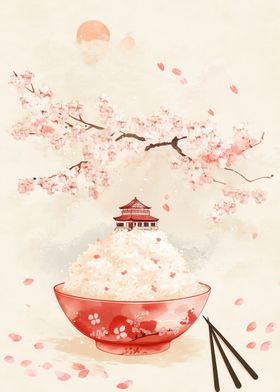 Cherry Blossom Rice Bowl