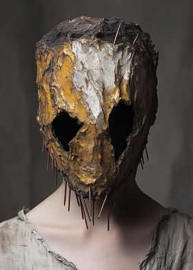 Disturbing Mask with Nails