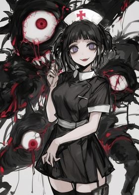 Dark Nurse with Eyes