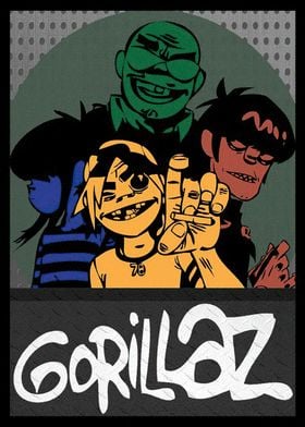 Gorillaz Band Illustration