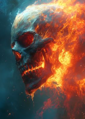 Flaming Skull