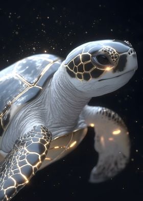 Golden Sea Turtle Animal