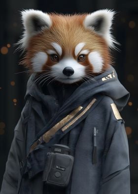 Red Panda in a Hoodie Animal