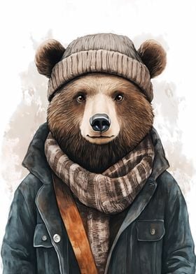 Bear in Winter Gear