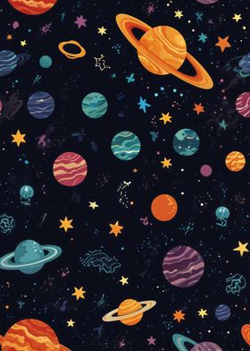 Space Planets Pattern