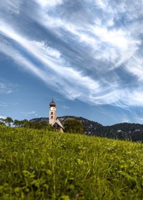 Church in a Green Meadow