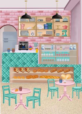 Cozy Bakery Interior