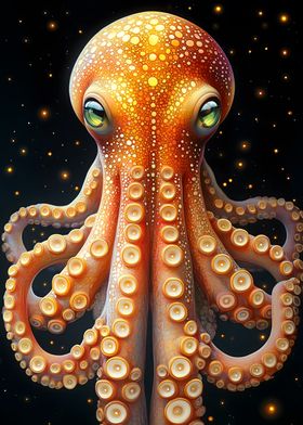 Octopus with Glowing Spots Animal