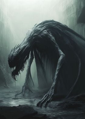 Dark Dragon in Fog