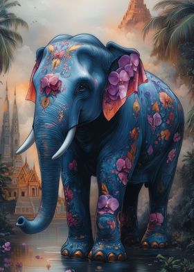 Ornate Elephant Painting