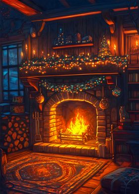 Cozy Christmas Fireplace