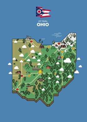 Map of Ohio State