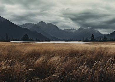 Mountain Meadow Landscape