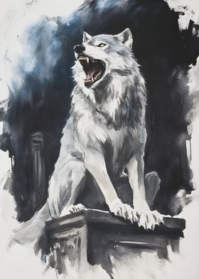 White Wolf Watercolor