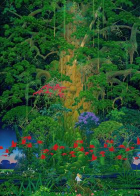 Enchanted Forest Painting by Hiroo Isono