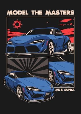 MK5 Supra Car Illustration