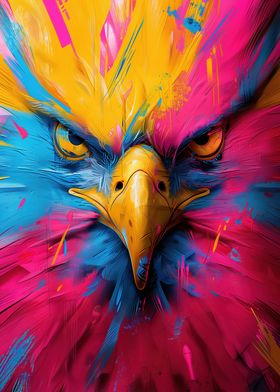 Colorful Eagle Portrait