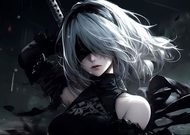 2B Anime Character Art