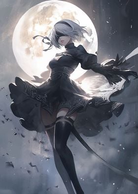 2B Nier Automata Anime Art