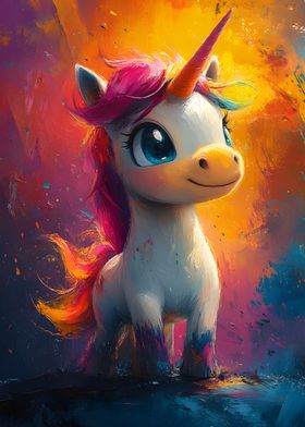 Cute Unicorn Painting