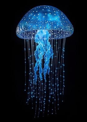 Blue Jellyfish tentacles