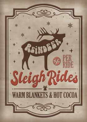 Vintage Sleigh Ride Poster