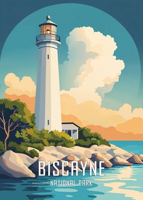 Biscayne National Park Lighthouse Poster