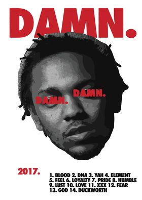 Kendrick Lamar DAMN. Album Cover